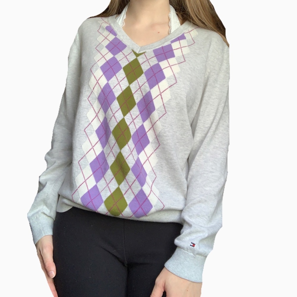 Tommy Hilfiger Argyle Sweater 💜